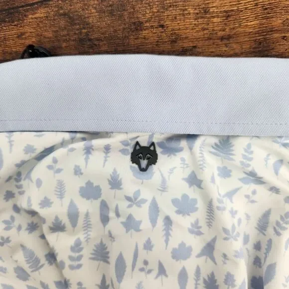 New Greyson Mens Golf Polo Magical Ferns Arctic White/Blue Floral Size XL NWT - Picture 5 of 9